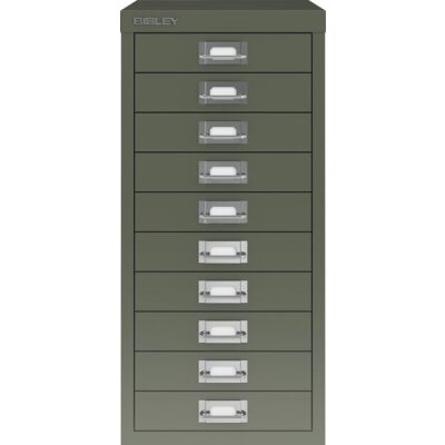 MultiDrawer?, 29er Serie, DIN A4, 10 Schubladen 51 mm hoch, (H x B x T) 590 x 279 x 380 mm, olivgrün