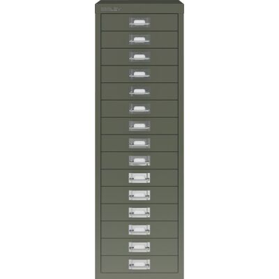 MultiDrawer?, 39er Serie, DIN A4, 15 Schubladen 51 mm hoch, (H x B x T) 860 x 279 x 380 mm, olivgrün