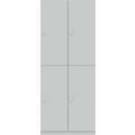 Garderobenschrank Pren, 4 Abteile, je 1 Fach, Türen...