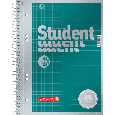 Collegeblock Premium Student Duo, liniert und kariert, 90g/qm, 80 Blatt, DIN A5