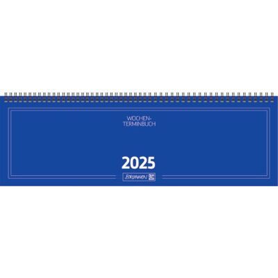 Querterminbuch 775, 42 x 13,7 cm, 1 Woche/2 Seiten, 112 Seiten, Wire-O-Bindung, 7 - 19 Uhr, blau