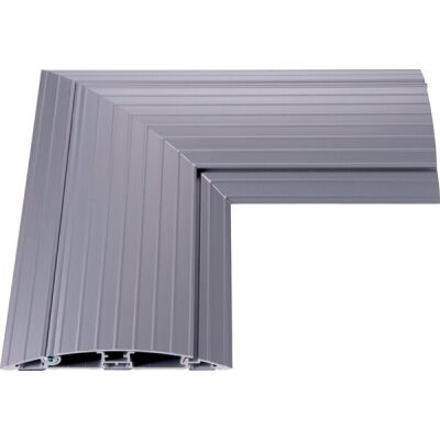 Eckverbindung 482, für Kabelschutz Addit, rutschfest, Aluminium, silber
