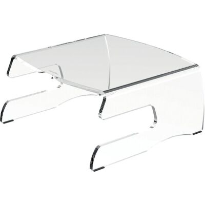 Monitorerhöhung Addit 100, bis 40 kg, 300 x 300 x 150 mm, Acryl, transparent