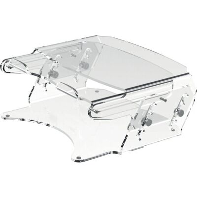 Monitorerhöhung Addit 570, bis 15 kg, 302 x 267 x 100 - 160 mm, Acryl, transparent