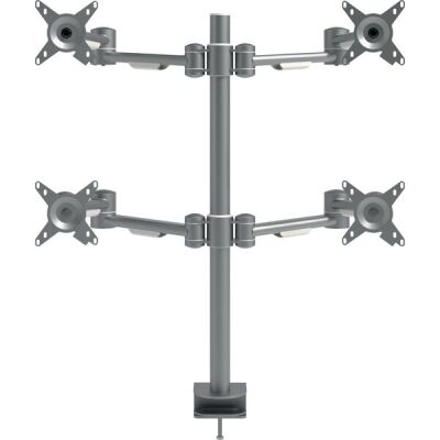 Monitorarm Viewmate Schreibtisch 622, verstellbar, bis 12 kg pro Monitor, Stahl, silber