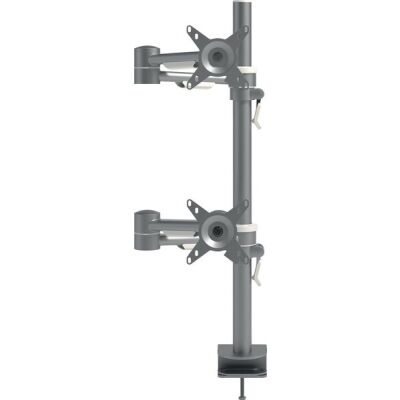 Monitorarm Viewmate Schreibtisch 682, verstellbar, bis 15 kg pro Monitor, Stahl, silber