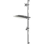 Workstation Viewmate Wand 732, Wandbefestigung, silber