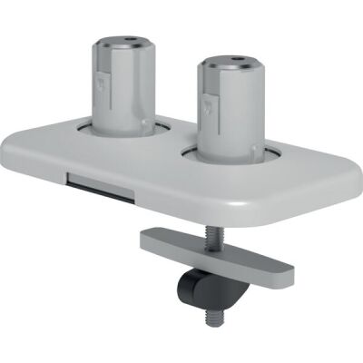Durchtisch - Befestigung Viewprime 820, für doppelten Monitorarm, weiß