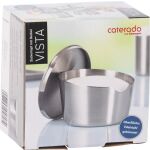 Zuckertopf mit Deckel VISTA, Edelstahl, gebürstet