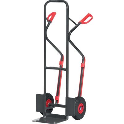 Stahlrohr-Stapelkarre, Schaufel: 320 x 250 mm, Luftbereifung, bis 300 kg, anthrazitgrau