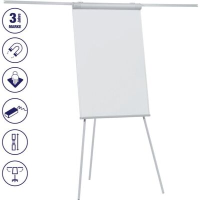 Flipchart ECO Standard, Dreibeinstativ, 2 Seitenarme, magnethaftend, 68 x 105 cm