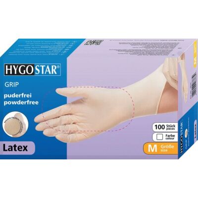 Latexhandschuhe Grip, puderfrei, Gr. 10/XL, weiß, 100 Stück