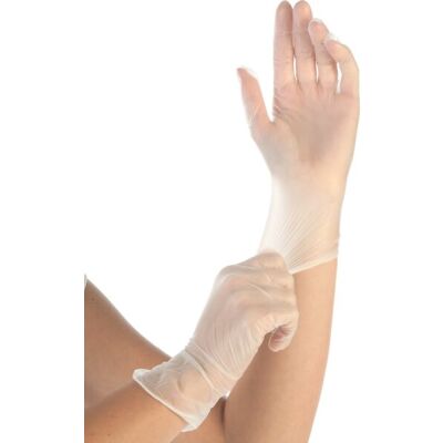 Vinylhandschuhe Ideal, puderfrei, transparent, Gr. 11/XXL, 100 Stück