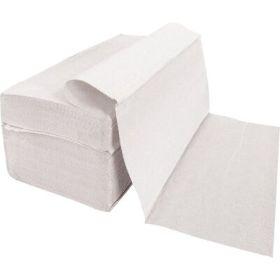 Handtuchpapier, 23 x 21 cm, Falzung V-Falz/ZZ-Falz, 2-lagig, naturweiß, 16 Pack à 200 Blatt