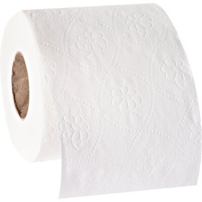 Toilettenpapier, 2-lagig, weiß, 250 Blatt/Rolle, 8 Rollen/Packung