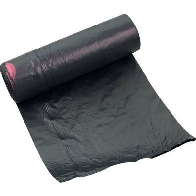 Abfallbeutel Eco mit Zugband, 60 Liter, 30 my, grau, LDPE-Folie, 1 Rolle à 20 Beutel
