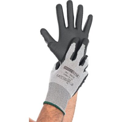Schnittschutzhandschuhe Cut Safe Touch, Strick/PU, grau-schwarz, Gr. 10/XL, 10 Paar