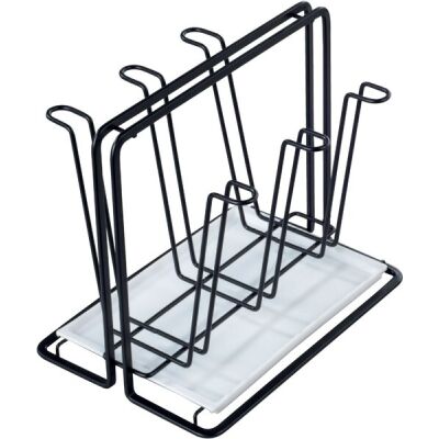 Abtropfgestell mit Flaschhalter für 6 Stück