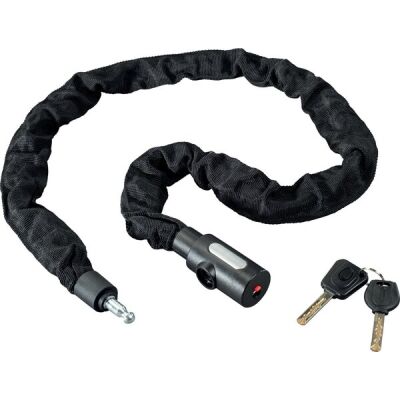 Kettenschloss, stoffummantelt, mit Leuchtschlüssel, (L) 120 cm, schwarz