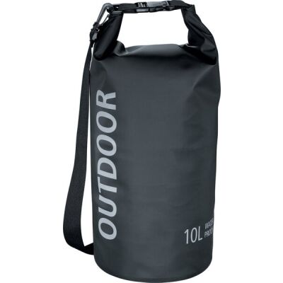 Outdoortasche, 10 Liter, wasserdicht, schwarz
