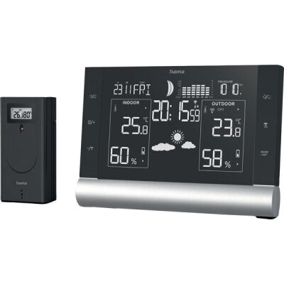 Wetterstation Black Line Plus, Weckfunktion, Kalender