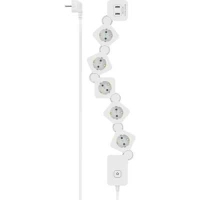 Steckdosenleiste, 5-fach, 1,4 m