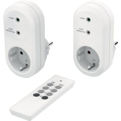 Funksteckdosen 2er-Set, weiß