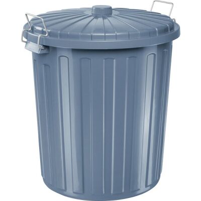 Abfalltonne mit Deckel the big boy, Deckel verschließbar, 73 Liter, grau