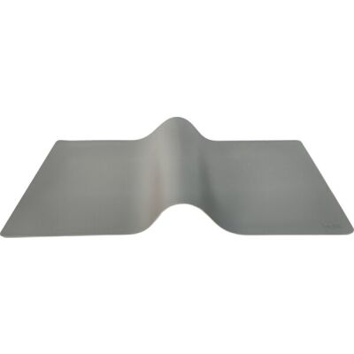 Schreibunterlage the flat mat, (L x H) 800 x 400 mm, Kunststoff, rollbar, grau