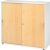 Schiebetürenschrank 1753, (H x B x T) 1200 x 1110 x 400 mm,3 Ordnerhöhen, abschließbar, weiß/ahorn