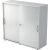 Schiebetürenschrank 1753, (H x B x T) 1200 x 1110 x 400 mm, 3 Ordnerhöhen, abschließbar, weiß/weiß