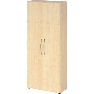 Flügeltürenschrank 4100, 1880 x 800 x 346 mm, 5 Ordnerhöhen, 4 Fachböden, ahorn/ahorn