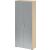 Schrank 4100, 5 Ordnerhöhen, Drehtüren, 1.880 x 800 x 346 mm, ahorn/silber