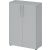Flügeltürenschrank 450, 1144 x 800 x 346 mm, 3 Ordnerhöhen, 2 Fachböden, grau/grau