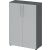 Flügeltürenschrank 450, 1144 x 800 x 346 mm, 3 Ordnerhöhen, 2 Fachböden, graphit/grau