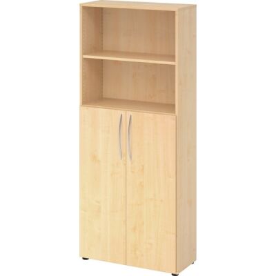 Regal 4770, (H x B x T) 1880 x 800 x 346 mm, 5 Ordnerhöhen, Drehtüren unten, ahorn/ahorn