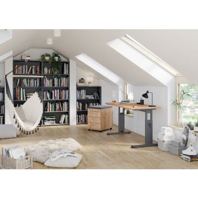 Rollcontainer AC30, 4 Schübe, Auszugssperre, 428 x 580 x 590 mm, asteiche