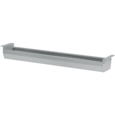 Kabelwanne KC12, klappbar, für Tische bis 1200 mm, 862 mm, silber
