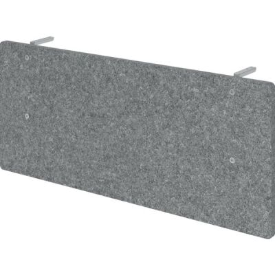 Sichtblende SIA12, 1195 x 500 x 25 mm, für Tischlänge 1200 mm , Filzoptik, grau-meliert