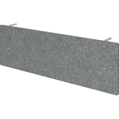 Sichtblende SIA16, 1595 x 500 x 25 mm, für Tischlänge 1600 mm , Filzoptik, grau-meliert