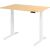 Sitz-/Stehschreibtisch XDBK12, (H x B x T) 640-1290 x 1200 x 800 mm, C-Fuß-Gestell, elektrisch höhenverstellbar, ahorn/weiß