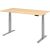 Sitz-/Stehschreibtisch XDBK16, (H x B x T) 640-1290 x 1600 x 800 mm, C-Fuß-Gestell, elektrisch höhenverstellbar, ahorn/silber