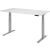 Sitz-/Stehschreibtisch XDBK16, (H x B x T) 640-1290 x 1600 x 800 mm, C-Fuß-Gestell, elektrisch höhenverstellbar, weiß/silber