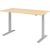 Sitz-/Stehschreibtisch XMKA16, (H x B x T) 700-1200 x 1600 x 800 mm, C-Fuß-Gestell, elektrisch höhenverstellbar, ahorn/silber