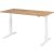 Sitz-/Stehschreibtisch XMKA16, (H x B x T) 700-1200 x 1600 x 800 mm, C-Fuß-Gestell, elektrisch höhenverstellbar, asteiche/weiß