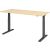 Sitz-/Stehschreibtisch XMKA19, (H x B x T) 700-1200 x 1800 x 800 mm, C-Fuß-Gestell, elektrisch höhenverstellbar, ahorn/graphit