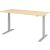 Sitz-/Stehschreibtisch XMKA19, (H x B x T) 700-1200 x 1800 x 800 mm, C-Fuß-Gestell, elektrisch höhenverstellbar, ahorn/silber