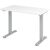Sitz-/Stehschreibtisch XMST612, (H x B x T) 710-1200 x 1200 x 670 mm, T-Fuß-Gestell, elektrisch höhenverstellbar, weiß/silber