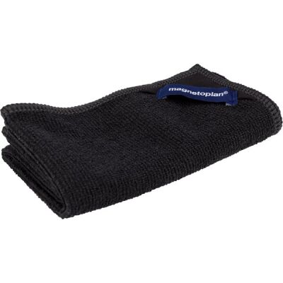 Reinigungstuch, aus 100 % rPET, integrierter Magnet, (H x B) 300 x 300 mm, schwarz
