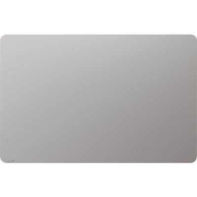 Glasboard, abgerundete Ecken, matte Oberfläche, 100 x 150 cm, Warm Grey